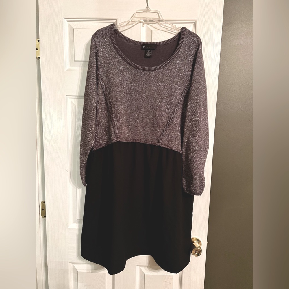 Lane Bryant mock two-piece fancy sweater dress size 18/20